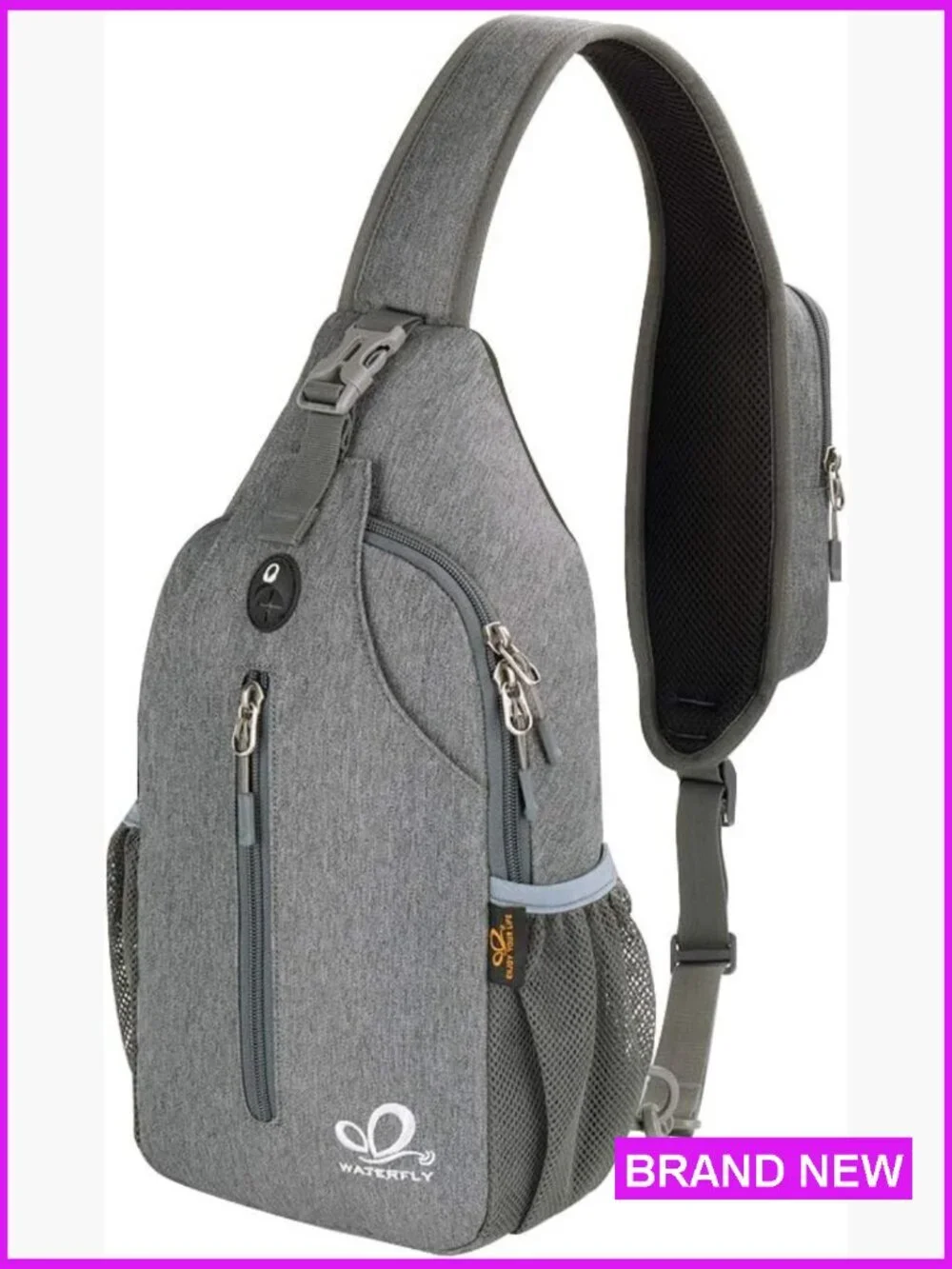 Crossbody Sling Backpack Travel Daypack Hiking Chest Bag Multiple Pockets